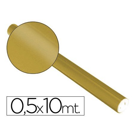 Papel metalizado Sadipal oro 65g/m2 medidas 50x10 cm