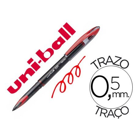Boligrafo Uni-Ball roller AIR 188M color rojo 0,5 mm