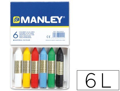 Manley 106 - Ceras blandas, caja de 6 colores