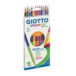 Lapices de colores marca Giotto Stilnovo bicolor Caja de 12 colores