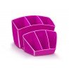 Organizador sobremesa CEP 143x158x93 mm 8 Compartimentos Plástico color Rosa