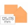 Sobre B6 Liderpapel 125x178mm 80g/m2 Color Naranja Pack de 15 unidades