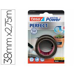 Cinta adhesiva Tesa Textil Extra Power perfect 2,75m x 38mm color Negra